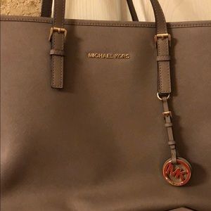 MK Tan Large Jet Tote
